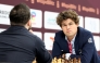 Norway's Magnus Carlsen (right) and Maxime Vachier-Lagrave of France during their sixth game. 