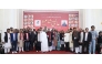 Members of Bazm-e-Urdu Qatar along with the poets during the event. 