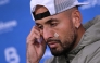 Nick Kyrgios speaks during a press conference after losing his men's singles match against Aleksandar Kovacevic at the Brisbane International tennis tournament on January 6, 2026. (Photo by William WEST / AFP)