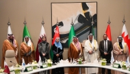 Minister of Education and Higher Education H E Lolwah bint Rashid bin Mohammed Al Khater with Their Excellencies Ministers of Education from the GCC countries.