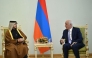 President of Armenia H E Vahagn Khachaturyan meeting Ambassador of Qatar to Armenia H E Mansour bin Abdulla Al Sulaitin.
