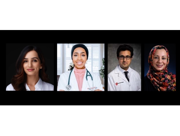FROM LEFT: Dr. Alreem Al-Nabti, Dr. Aalia Al-Barwani, Dr. Emad Mansoor, and Dr. Sohaila Cheema.