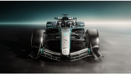 This undated photo released on January 26, 2026 by Mercedes-Benz Group AG shows the company's new Mercedes-AMG PETRONAS F1 Team car. (Photo by Handout / Mercedes-Benz Group AG / AFP)