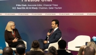 Chairman of Qatar Tourism H E Saad bin Ali Al Kharji during a discussion at the forum.