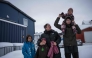 Lykke Lynge and her kids are photographed in Nuuk, Greenland, on January 19, 2026. (Photo by Jonathan Nackstrand / AFP)