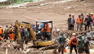 Rescuers work on-site after a landslide struck West Bandung Regency, West Java, Indonesia, Jan. 25, 2026. (Photo by Septianjar Muharam/Xinhua)