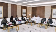 First Vice Chairman of the Qatar Chamber, H.E. Mohamed bin Twar Al Kuwari with the PalTrade delegation