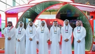 Vodafone Qatar officials at the company's pavilion at Web Summit Qatar 2026.