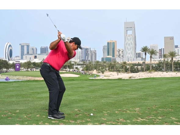 USA's Patrick Reed in action during the second round of Qatar Masters. PIC: QNA