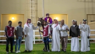 The connections of Hadi De Carrere celebrate their win. PIC: Juhaim/QREC 