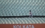 Empty stands are seen during the 2026 ICC Men's T20 Cricket World Cup group stage match between Scotland and West Indies at the Eden Gardens in Kolkata on February 7, 2026. (Photo by Dibyangshu Sarkar / AFP)