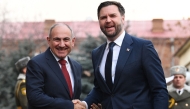Armenian Prime Minister Nikol Pashinyan welcomes US Vice President JD Vance prior to their meeting in Yerevan yesterday.(AFP)