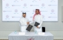 Executive Director of QCDC, Saad Abdulla Al-Kharji and Chief Executive Officer of QFBA, Dr. Khalifa Al-Salahi Al-Yafei at the MoU signing event. 