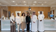 Assistant Undersecretary for Special Education Affairs at the Ministry of Education and Higher Education Omar Abdulaziz Al-Naama and other officials during the visit. 