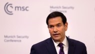 US Secretary of State Marco Rubio speaks during the 62nd Munich Security Conference (MSC) on February 14, 2026 in Munich, southern Germany. (Photo by Alexandra Beier / POOL / AFP)