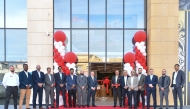 Vodafone Qatar officials during the opening of a new store. 