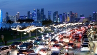 Files: Traffic on Old Doha Port during the first weekend of Ramadan. 
