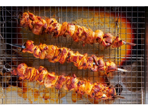 Chicken Tikka Kebabs. Photo by Rey Lopez/For The Washington Post; food styling by Carolyn Robb