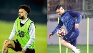 (Left) Al Sadd's Claudinho during a training session and Al Duhail's Bassam Al Rawi in action.