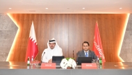 Vodafone Qatar Chief Executive Officer, Sheikh Hamad Abdulla Jassim Al Thani (left) during the Ordinary General Assembly Meeting held virtually.