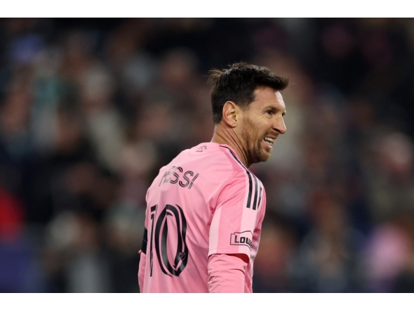 Lionel Messi #10 of Inter Miami CF reacts during the MLS match between DC United and Inter Miami CF at M&T Bank Stadium on March 07, 2026 in Baltimore, Maryland. Patrick Smith/Getty Images/AFP