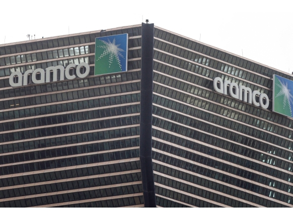 A view of the ARAMCO headquarter, the national Saudi Arabian Oil Company, towers in the King Abdullah Financial District of Riyadh on March 9, 2026. (Photo by Fayez Nureldine / AFP)
