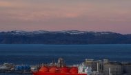 (Files) In this file photo taken on November 2, 2022, a LNG ship is pictured at the island Melkoya. (Photo by Fredrik Varfjell / NTB / AFP)  