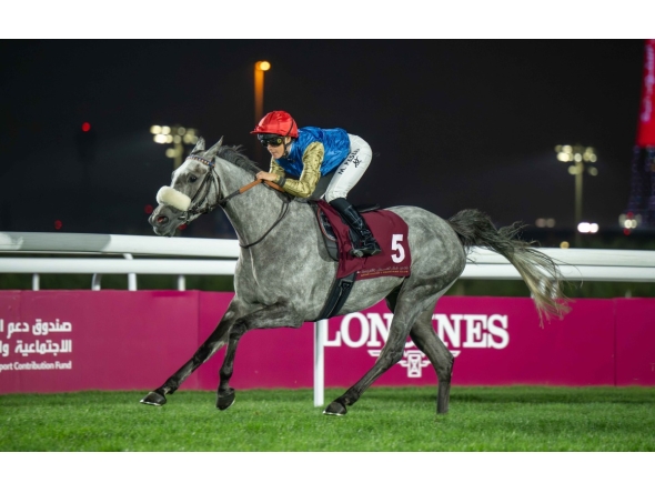 Peslier guides Anika to Al Jumail Cup win at Al Rayyan Racecourse. PICS: Juhaim/QREC    