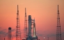 NASA's Artemis II Space Launch System (SLS) rocket and Orion spacecraft are seen at sunrise at Launch Pad 39B at the Kennedy Space Center in Cape Canaveral, Florida on March 24, 2026. Photo by Gregg Newton / AFP