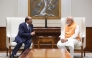 Indian Prime Minister Narendra Modi meeting Chairman of LuLu Group Yusuffali M A.