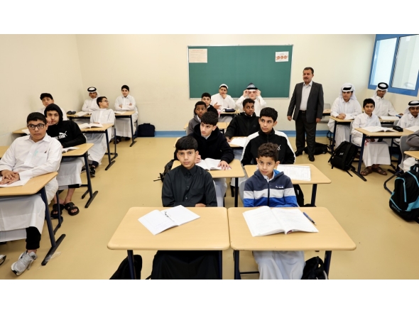 File photo of students in a public school in Qatar. 