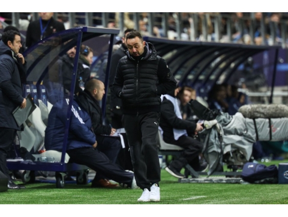 former Marseille Italian head coach Roberto de Zerbi during a Ligue1 football match. File photo. AFP.