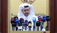 File photo of the Advisor to the Prime Minister and Official Spokesperson for the Ministry of Foreign Affairs Dr. Majed bin Mohammed Al Ansari during a press conference.