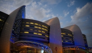Sidra Medicine lit up in blue to mark the World Autism Awareness Day