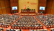 Vietnam's Communist Party general secretary To Lam speaks during the opening session of the National Assembly in Hanoi on April 6, 2026. (Photo by -STR / AFP)