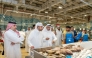 Minister of Municipality H E Abdullah bin Hamad bin Abdullah Al Attiyah with other officials during their visit to Umm Salal Central Market.