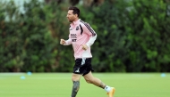 Lionel Messi #10 of Inter Miami CF runs during a training session at Florida Blue Training Center on April 15, 2026 in Fort Lauderdale, Florida. Photo by Leonardo Fernandez / GETTY IMAGES NORTH AMERICA / Getty Images via AFP