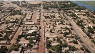 An aerial image shows a general view of Gao, in Mali, on November 26, 2019. 
(Photo by Souleymane AG ANARA / AFP)
