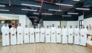 NHRC Secretary-General Sultan bin Hassan Al Jamali and other officials at the Kibar Al Qadr Majlis at Katara.