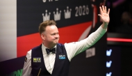 Shaun Murphy celebrates victory after the quarterfinal match between Shaun Murphy of England and Zhao Xintong of China at the World Snooker Championship 2026 in Sheffield, Britain, on April 29, 2026. (Photo by Zhai Zheng/Xinhua)