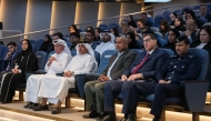 Undersecretary of the Ministry of Education and Higher Education Dr. Ibrahim bin Saleh Al Nuaimi with other officials during the event.