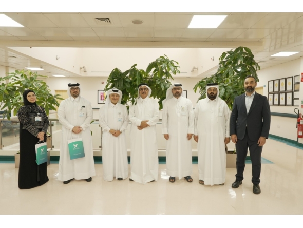 QCS members during their visit to the National Center for Cancer Care and Research. 