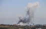 Smoke rises from the site of an Israeli airstrike that targeted the southern Lebanese village of al-Halloussiyah on May 8, 2026. (Photo by KAWNAT HAJU / AFP)