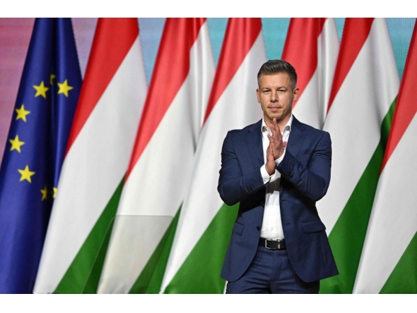 Peter Magyar will be officially sworn in as Prime Minister by the Hungarian parliament on May 9, 2026, just under a month after his landslide victory in the parliamentary elections against Viktor Orban. (Photo by Attila KISBENEDEK / AFP)
