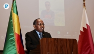 Ambassador of Ethiopia H E Feisel Aliyi Abrahim during his opening address at the event.  Pic: Salim Matramkot/The Peninsula 