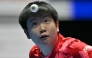 Festivities for table tennis world champion Sun Yingsha's 25th birthday included messages on massive digital billboards, a drone show and packed fan gatherings at shopping malls across the country. (Photo by Glyn Kirk / AFP)
