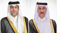 CEO of QFZ Sheikh Mohammed bin Hamad bin Faisal Al-Thani (left) and Chairman of the General Authority of Customs Ahmed bin Abdullah Al Jamal.