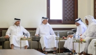 Secretary General of the Qatar Olympic Committee (QOC) and Vice Chairman of the Organising Committee of the Games Jassim bin Rashid Al Buenain (second left) and QOC Second Vice-President Dr. Thani Abdulrahman Al-Kuwari with guests during the event.