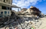 The rubble of a collapsed building is pictured following overnight Israeli bombardment on Lebanon's southern city of Tyre on May 16, 2026.
 (Photo by Kawnat Haju / AFP)