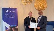 Ambassador of Finland to the State of Qatar,  H E Juha Mustonen with Country Senior Officer at Nokia Head of CEM Ziad Remayyed. 